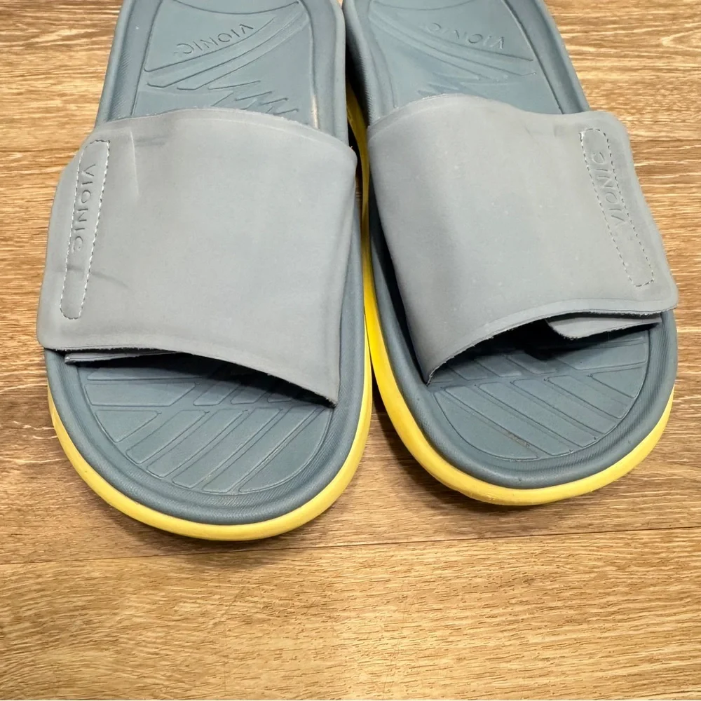 Vionic REJUVENATE RECOVERY SANDAL Slide  Womens 6 Light Blue Yellow‎ Sole - Picture 3 of 14